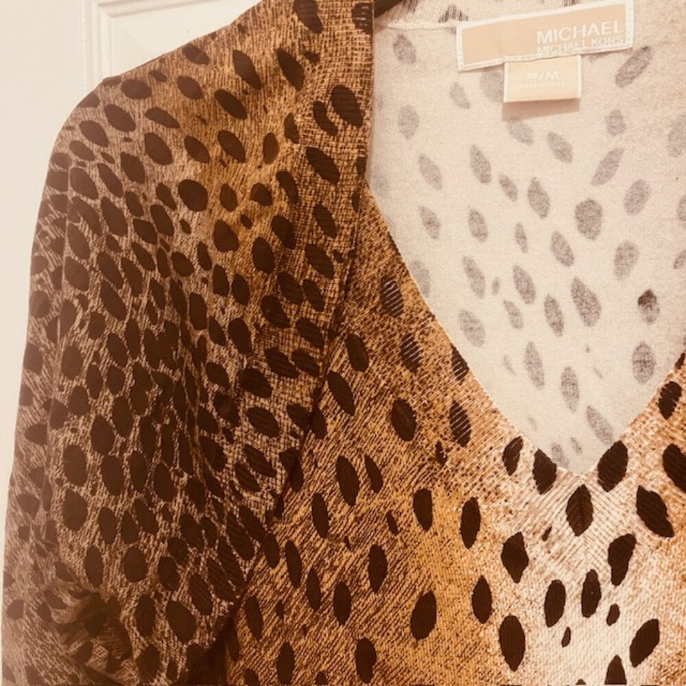 WONDERFUL MICHAEL KORS NWT PERFECT WOMEN'S BLOUSE W/ ATTACHED SHELL Size PM